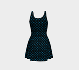 00 LvL Luxury Flare Dress - Black Baby Blue