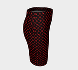 00 LvL Luxury Fitted Skirt - Black Red