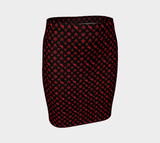 00 LvL Luxury Fitted Skirt - Black Red