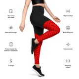 00 LvL Red Luxury Sports Leggings